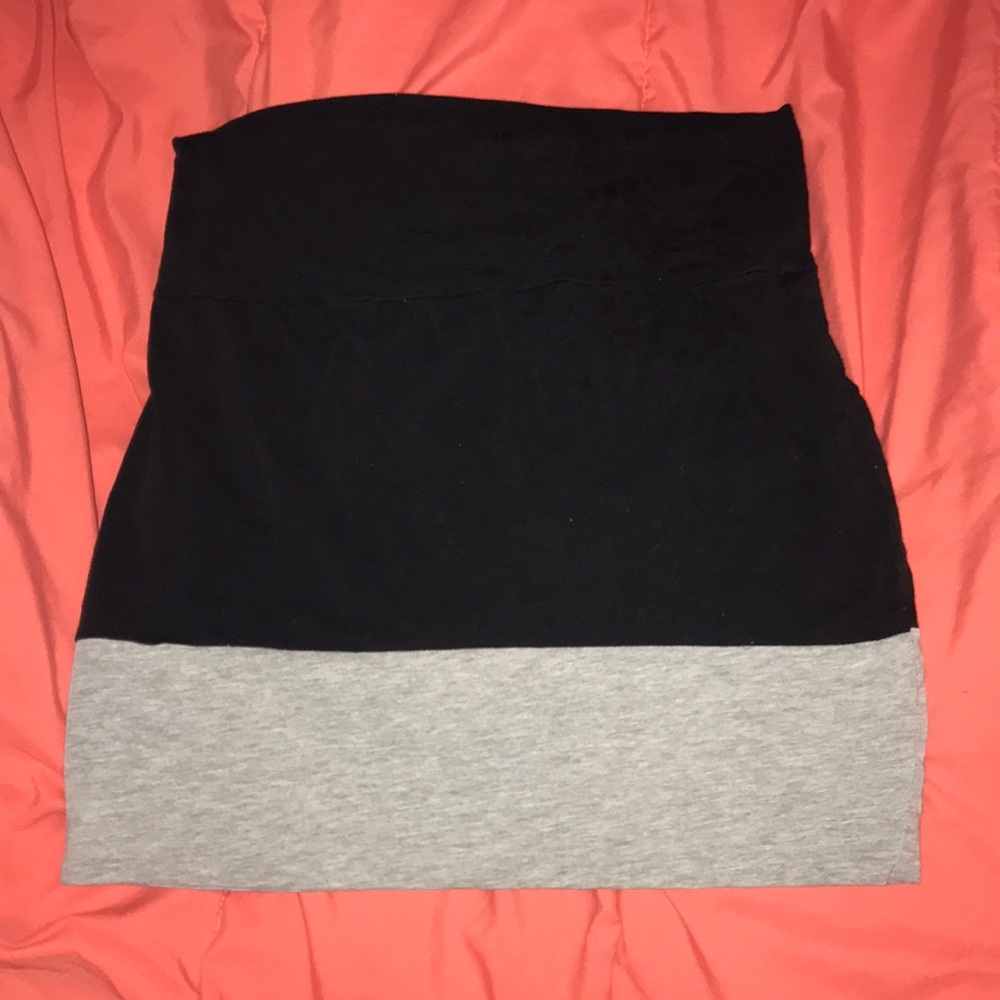 Black & Grey Pencil Skirt